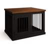 Paws and Willow Single Night Sky with Espresso Top Wooden Dog Crate Hinged Door with Bars