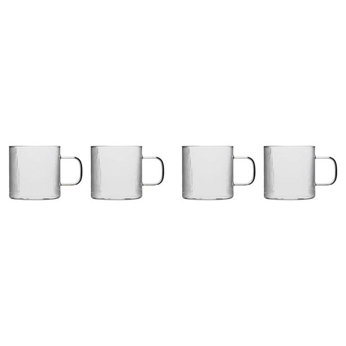 4pc Ecology 440ml Infuse Classic Glass Tea/Coffee Cups 12x9cm