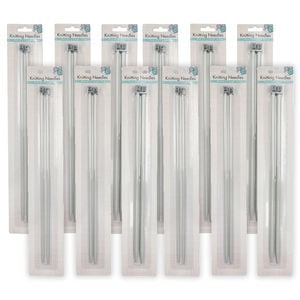 12x Malli 35cm Knitting/crochet Craft Needles Hand Tailor Grey Asstd. Size