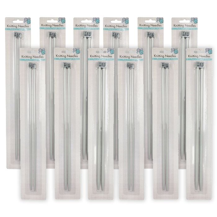 12x Malli 35cm Knitting/crochet Craft Needles Hand Tailor Grey Asstd. Size