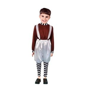 More Than Party Chocolate Helper Boys Costume Shiny Silver Pants 6-9y