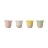 4pc Jamie Oliver Mixed Colour Big Love Excellent Stoneware Egg Cups 6cm