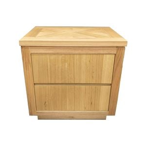 Rosemallow Bedside Table 2 Drawers Storage Cabinet Nightstand End Tables Timber