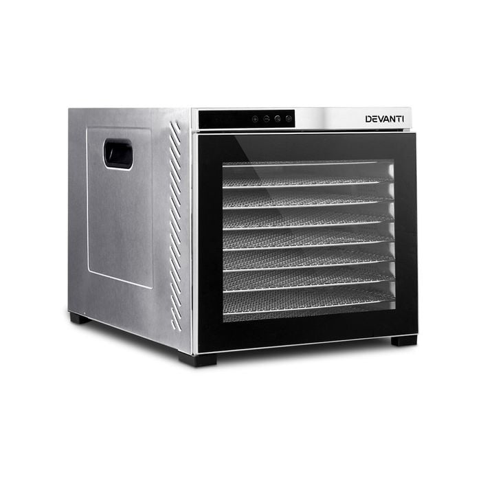 Devanti Food Dehydrators Beef Jerky Dehydrator Fruit Dryer Stainless Steel