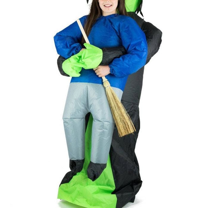 Inflatable Wicked Witch Kids Carry Me Halloween Costume - One Size