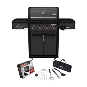 Coleman Revolution 4 Burner Bbq W/side Burner Black Matte (value Bundle)