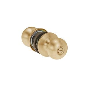 Lockwood Polished Brass Symmetry Manor Privacy Knobset