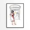 Red Lady with Fashion Store Print 100% Australian Made 60x90cm (Poster)