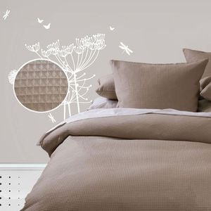 Bloomington Waffle Quilt Cover Set - Linen - Queen