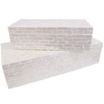 2pc LVD Capiz Wooden Box Set Home Decor White Matchstix