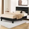ALFORDSON Bed Frame Single Black Leather
