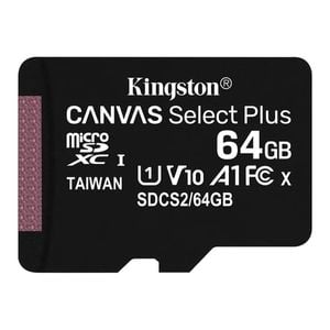 Kingston 64GB Canvas Select Plus MicroSD With SD Adapter [SDCS2/64GB]