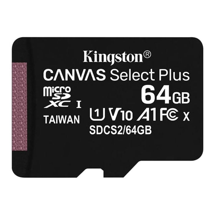 Kingston 64GB Canvas Select Plus MicroSD With SD Adapter [SDCS2/64GB]