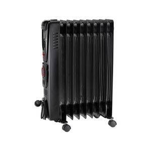 Arlec 2000W Black 9 Fin Oil Heater with 24Hr Timer