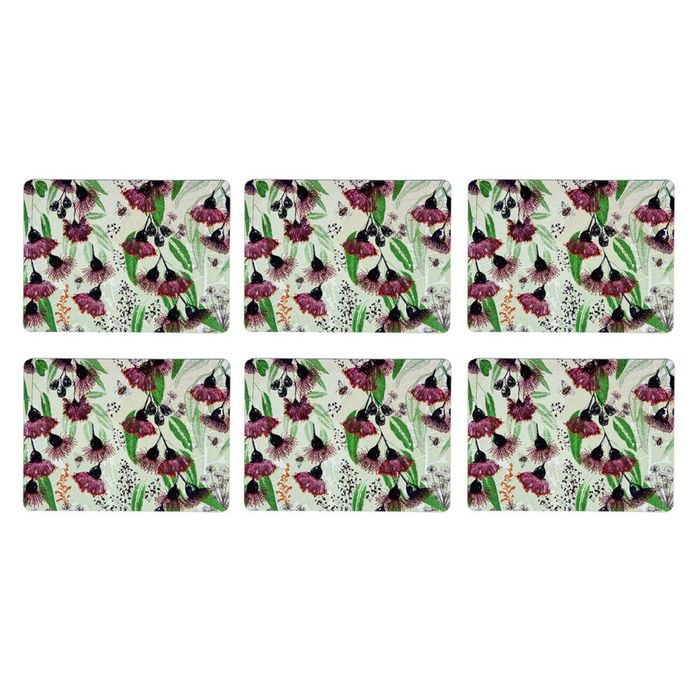 6pc Ashdene Trudy's Garden Silver Princess Dining Table Placemat 29x21.5cm