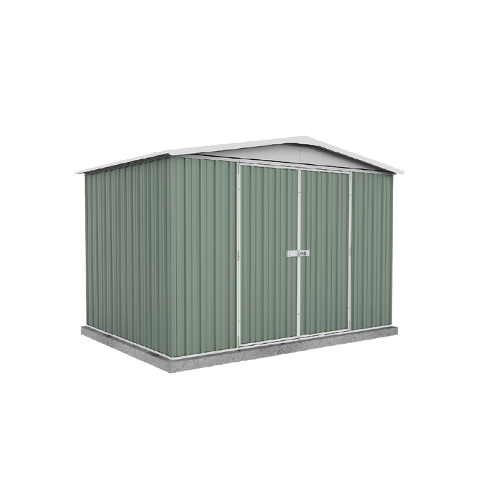 Absco Sheds 3.0 x 2.18 x 2.06m Pale Eucalypt Regent Double Door Garden Shed
