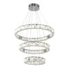 Telbix Rias Modern Pendant Hanging Lamp Light Crystal Stainless Steel Chrome Gloss