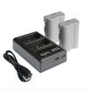 2x Battery + USB Dual Charger for Nikon D90 EN-EL3e D700 D80 D200 D50 D300s D70 D70s Camera