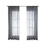 Windoware 700 x 213cm Charcoal Coco Sheer Rod Pocket Curtain - 1 Pack