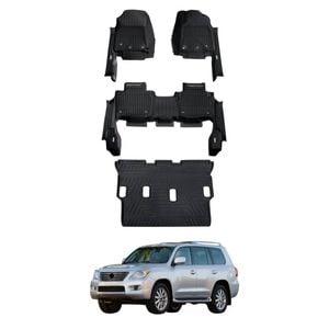 AUSGO 3-Row Set 7D Injection Floor Mats for Lexus LX570 LX Series 2008-2012 Floor Liners