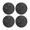 4PK Maxwell & Williams 38 cm Table Accents Lace Metallic Round Placemat - Black