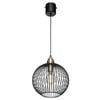 Brilliant Matt Black Nicola DIY Plug in Cage Pendant