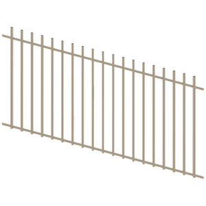 ProtectorAl 1201 - 2400 x 1200mm Paperbark Raked 16-30º Batten Pool Fence Panel