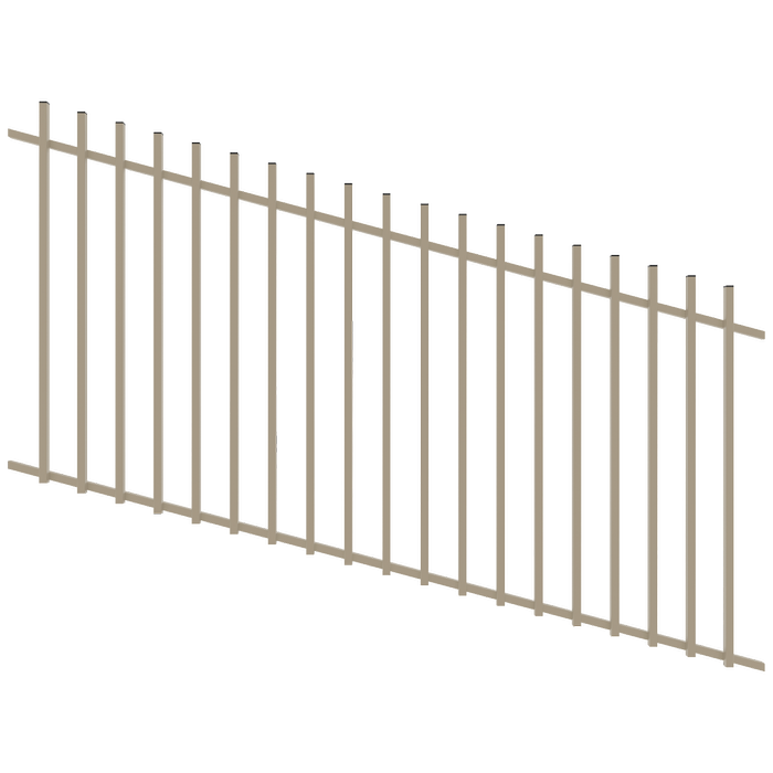 ProtectorAl 1201 - 2400 x 1200mm Paperbark Raked 16-30º Batten Pool Fence Panel