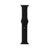 Silicone Sports Watch Band Strap - For Apple iWatch 38mm 40mm 41mm [42mm Series 10] (Black)