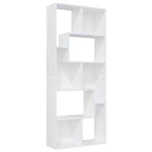 vidaXL Book Cabinet White Engineered Wood Home Organiser Storage Bookshelf