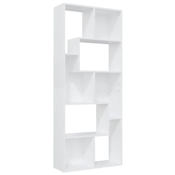 vidaXL Book Cabinet White Engineered Wood Home Organiser Storage Bookshelf