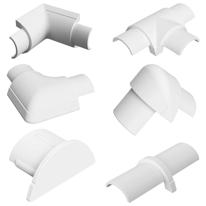 DETA 16 x 8mm Cable Cover Accessory Kit - 13 Pack