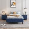 Velvet Blue Bed Frame Single