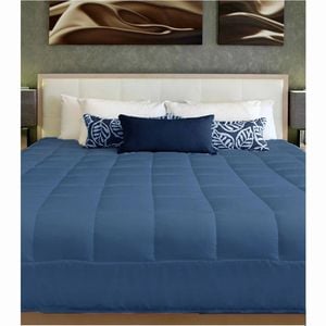 Bloomington 2 in 1 Cushion Quilt Pad Navy Single