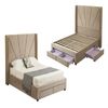 Elegant Collections Elwood Queen Champagne Storage Bed Frame