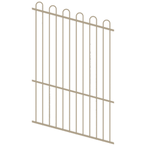 ProtectorAl 0350-1200W x 1800H Paperbark Loop Top Pool Fence Panel Raked Up to 15º