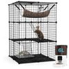 Advwin 3 Tier DIY Cat Cage Enclosure + 6L Smart Pet Feeder Dispenser Wi-Fi App