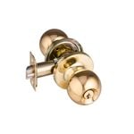 Schlage Polished Brass Regent Series Denver Entrance Knobset