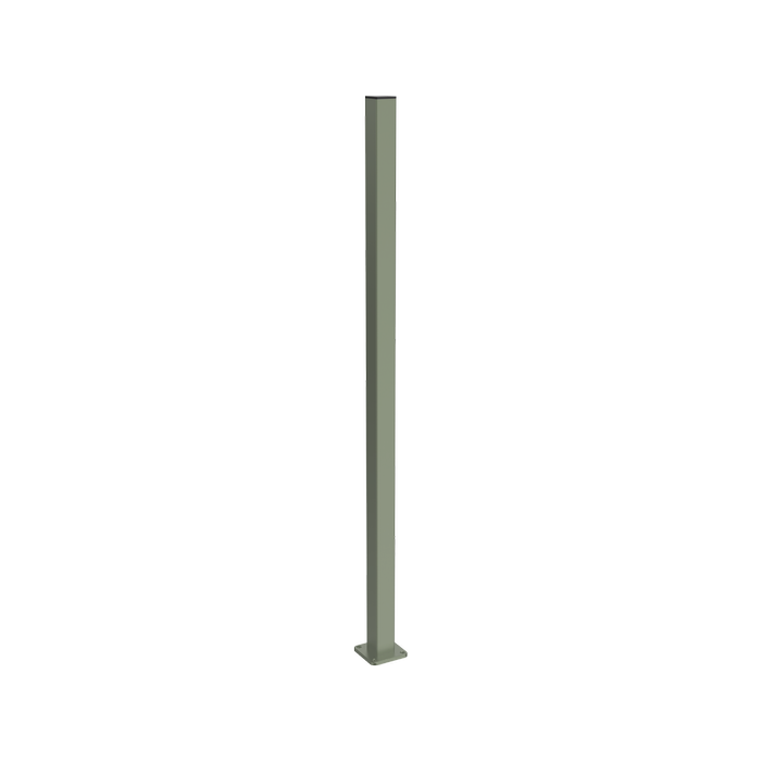 ProtectorAl 50 x 50 x 1600mm Pale Eucalypt Aluminium Pool And Garden Flanged Post With Cap