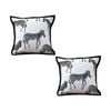 SOGA 2X 45cm Black & White Light Luxury Zebra Square Cushions