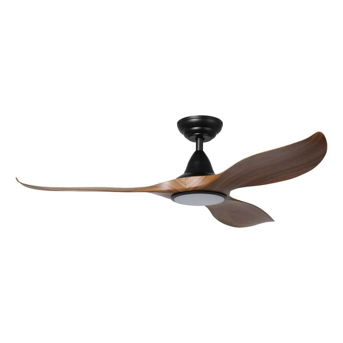 Eglo Noosa 52" Dc Fan 18w Led Tri-col Black/new Teak