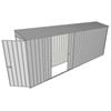 Build-a-Shed 0.8 x 5.2 x 2m Single Hinged Door Skillion Shed with Double Sliding Side Door - Zinc