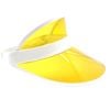 Yellow Perspex Visor With White Rim – Retro 80s Rave Accessory, Adjustable Fit Australia Day