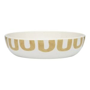 Ecology Nomad Round Dinner Serving Food Bowl 22x5.5cm Amber