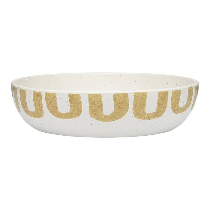 Ecology Nomad Round Dinner Serving Food Bowl 22x5.5cm Amber