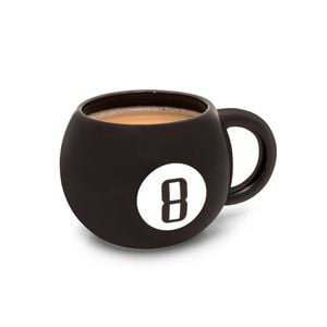Thumbs Up Ceramic 8-Ball Magic Mug 440ml - Black/White