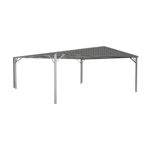Absco Structures 6.00 x 6.00 x 2.98m Woodland Grey Double Gable Carport