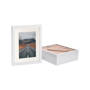 Nicola Spring Photo Frames with 5" x 7" Mount - 8" x 10" - White - Pack of 5
