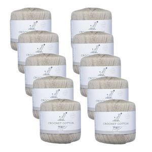 10pk Malli Super Strength 100% Cotton Crochet Knitting Yarn 3ply 50g Mocha
