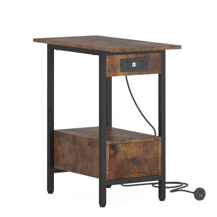 Ufurniture Side Table with Charging Station